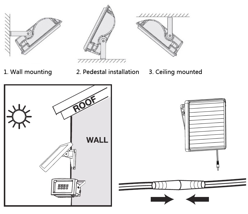 solar led flood light install guide