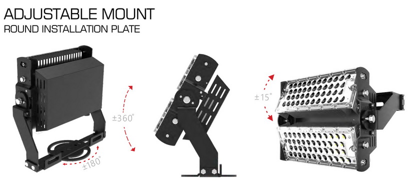 LED High Mast Lights Adjustable Mount