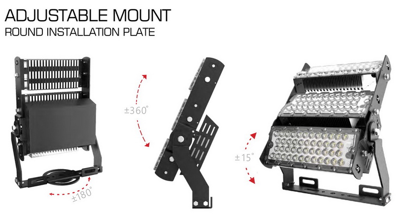 LED High Mast Lights Adjustable Mount