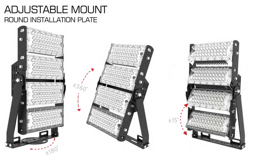 LED High Mast Lights Adjustable Mount
