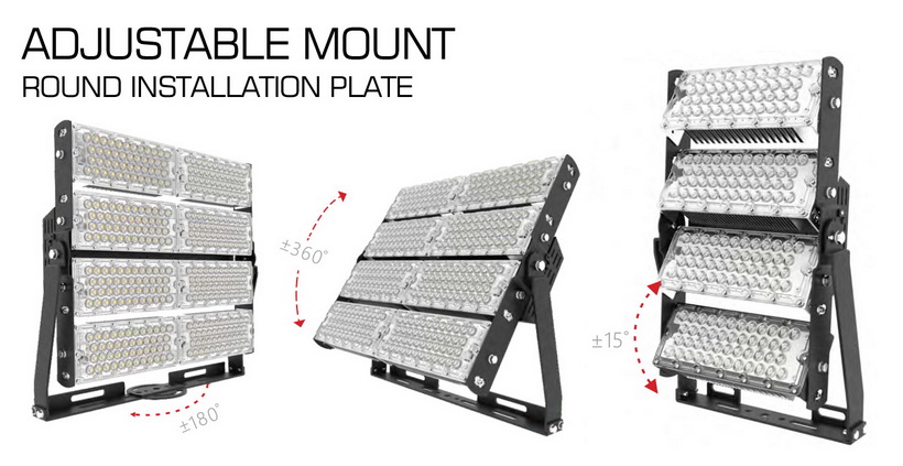 LED High Mast Lights Adjustable Mount