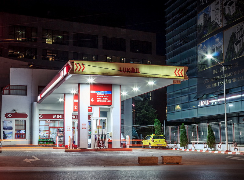 LED Gas Station Canopy Lighting Fixtures Applications