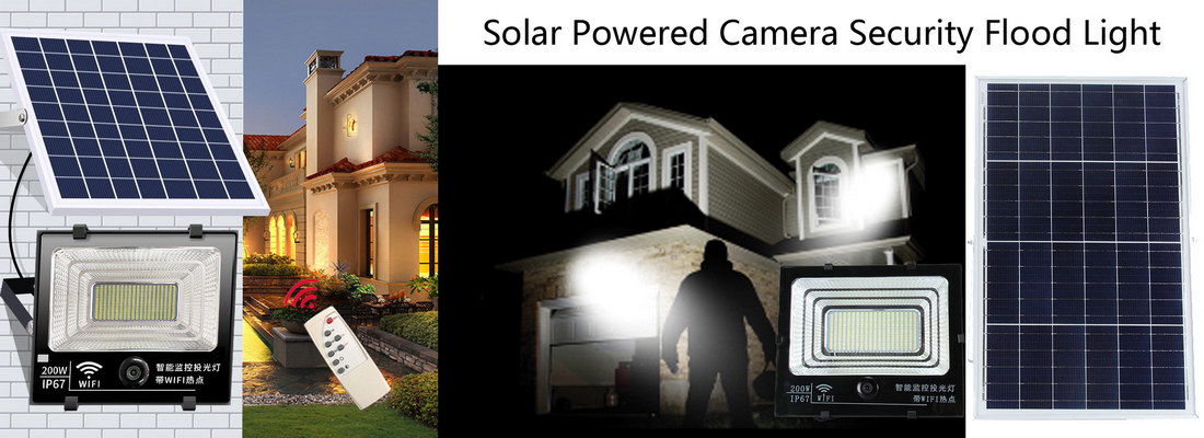 Solar Camera Security Flood Light