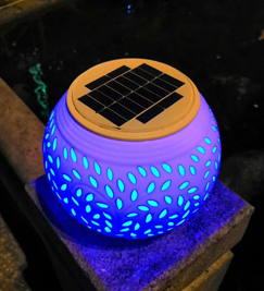 RGB Solar Ceramic Lamp