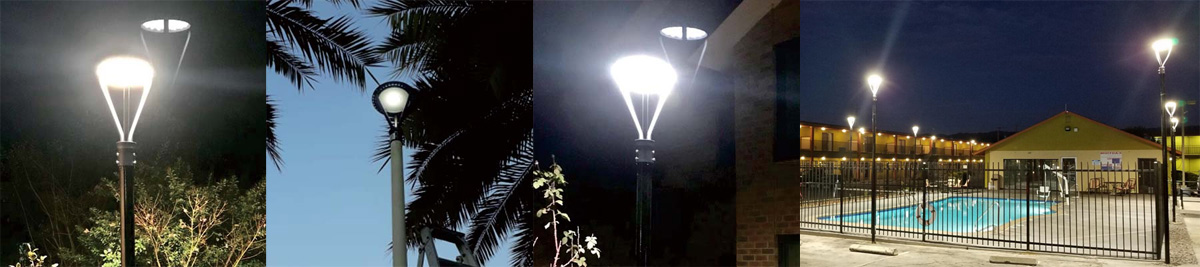 LED Post Top Garden Light Applications
