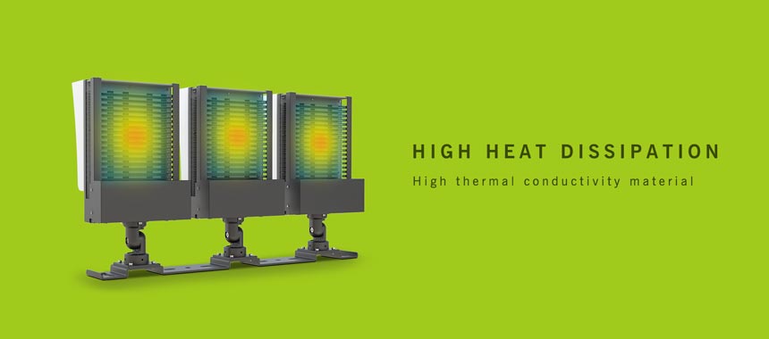 High heat dissipation